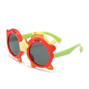 FANXUN83012 Unisex 2024 neue Kinder-Sonnenbrille niedliche Babysonnenbrille polarisierter Silikon-Sonnencreme Karikatur-Design