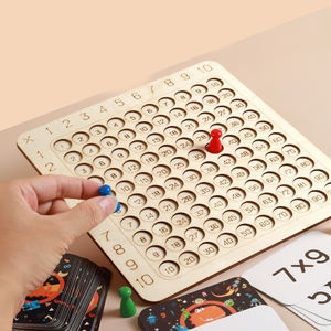 Conseil de multiplication de l'éducation précoce des enfants en bois Table arithmétique <span class=keywords><strong>math</strong></span>ématiques enseignement sida jouets éducatifs - Product Image 5