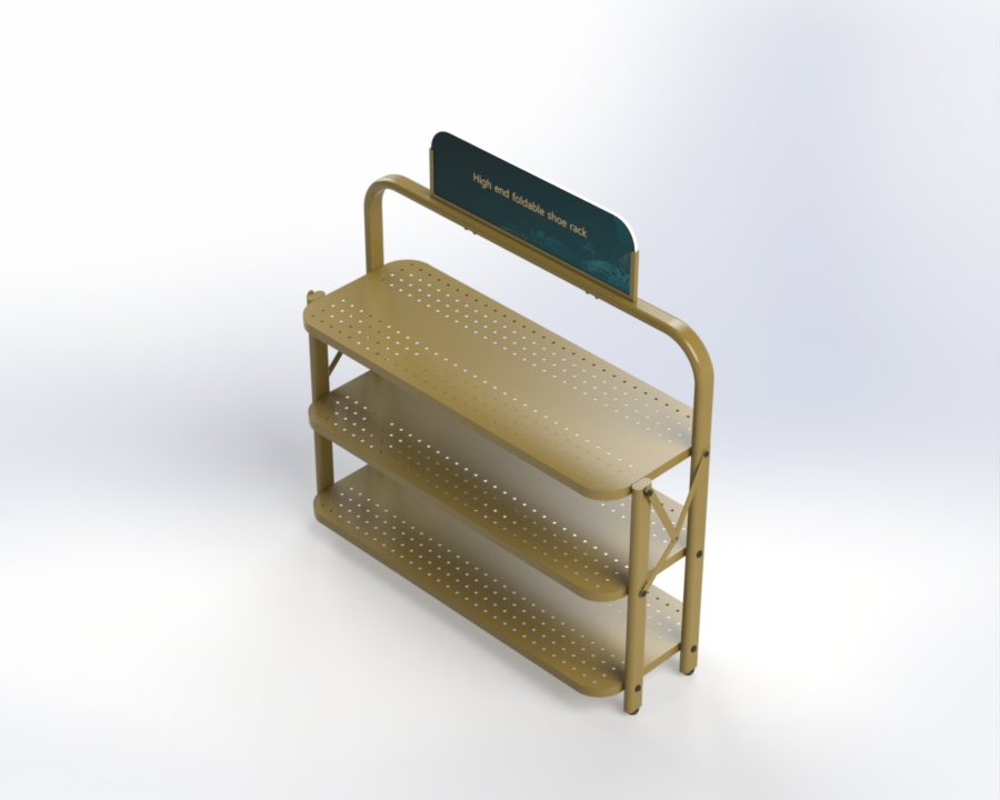 3 Tier Modern Metal Display Racks Foldable Shoes Stand Promotion Customization Color & Size Shelf for Home Retail Shops — view 3
