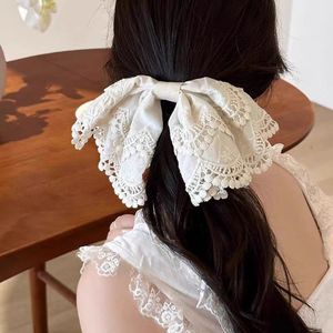 Pinza para el <span class=keywords><strong>Cabello</strong></span> <span class=keywords><strong>con</strong></span> Lazo de Tela Estilo Coreano para Mujer, Diseño Elegante Hecho a Mano de Alta Gama para <span class=keywords><strong>Cabello</strong></span> Fino - Product Image 4
