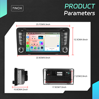 Hikity 6 + 128G 7 pouces pour Audi A3/S3/RS3 2003-2012 Android autoradio stéréo sans fil Carplay/Android Auto/32EQ DSP/GPS vente en gros