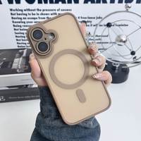 Nouvelle coque de téléphone compatible TPU antichoc magnétique pour 16 Pro Max 15 Plus 14 13 12 11