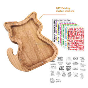 Formas personalizadas Diy Secure Give Save Spend Money Boxwooden Plastic Clear Giant Piggy Coin Banks Duck Cow Cat - Product Image 4