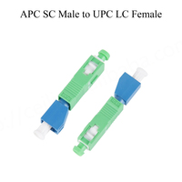 Fibra óptica APC/UPC FC/LC/SC/ST macho/hembra a Adaptador convertidor monomodo conector híbrido