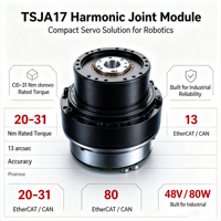 TSJA17 Module servo en acier inoxydable avec moteur d'actionneur de joint de robot à entraînement harmonique, arbre creux, rotation droite, précision 13arcsec