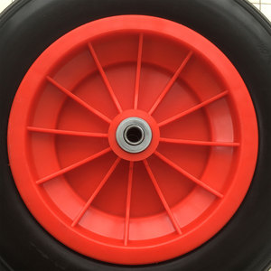 Roue de brouette anti-crevaison 14x3.50-8, pneu plein en mousse PU, pièces de rechange pour chariot à main, chariot de jardin, chariot utilitaire - Product Image 5