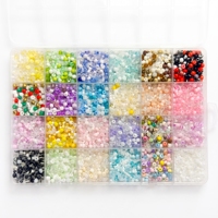 Kit de perles de rocaille en verre à 24 compartiments avec perles tube Bugle, ensemble de fabrication de bijoux DIY pour bracelets, colliers et fournitures d'artisanat