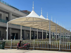 Structure à membrane OEM ODM en acier de haute qualité Cantilever Car Outdoor <span class=keywords><strong>Auto</strong></span> Parking Shade Tent Carport Design - Product Image 5