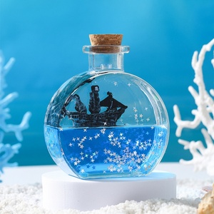 Kreative Bunte Ozean Tier Schwimmende Öltropfen Flüssigkeit Sand Flasche Cartoon Sanduhr Desktop Ornamente - Product Image 4