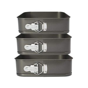 Lixsun 3 cái không dính Carbon thép bánh nướng Chảo vuông <span class=keywords><strong>springform</strong></span> nướng PAN Set - Product Image 4