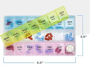 Новинка, оптовая продажа 7 отсеков таблетки хранения разного рода дисков карман лекарства пластиковый контейнер для таблеток