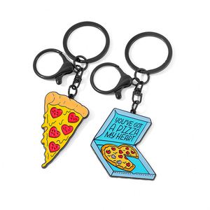 Nuevo Llavero de Moda con Colgante de Pareja de Pizza de Dibujos Animados, Joyería de Aleación de Zinc - Product Image 3