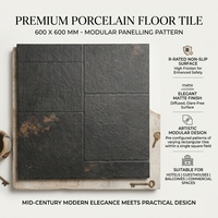Carreaux de céramique mats 600x600mm, couleur claire, style médiéval, antidérapants, motif mosaïque, adaptés aux hôtels, maisons d'hôtes, balcons