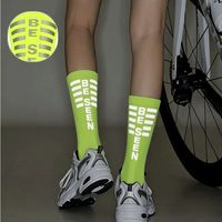 Chaussettes de cyclisme réfléchissantes avec logo, mi-mollet, sécurité nocturne, chaussettes de sport pour le vélo