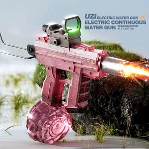 UZI pistol air elektrik 3in1dual mode otomatis senjata semprotan <span class=keywords><strong>ROHS</strong></span> mainan air untuk anak-anak Musim Panas pistol air dengan cahaya - Product Image 5