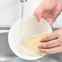 Outils de nettoyage en luffa naturel Éponge luffa Gants exfoliants Brosse à laver les pots Chiffon