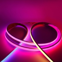 Bande lumineuse en silicone KCX RGBCCT Dream Color, étanche, COB, effet d'eau courante néon, avec IC externe programmable