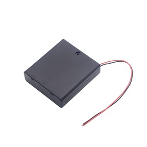 Battery <b>Case</b> For 4 X AA Batteries With <b>Switch</b> And Cover Portable With Thick Wires - Product Image 5