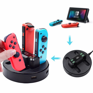Base de carga redonda 4 en 1 para Nintendo Switch, soporte de controlador <span class=keywords><strong>Joy</strong></span>-<span class=keywords><strong>con</strong></span>, estación de <span class=keywords><strong>cargador</strong></span> para n-switch - Product Image 3