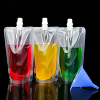 Pochettes à bec verseur personnalisées de 50 ml à 2100 ml, entièrement transparentes, imprimées en héliogravure, en PET/PE de qualité alimentaire, pour eau potable, tequila, bière