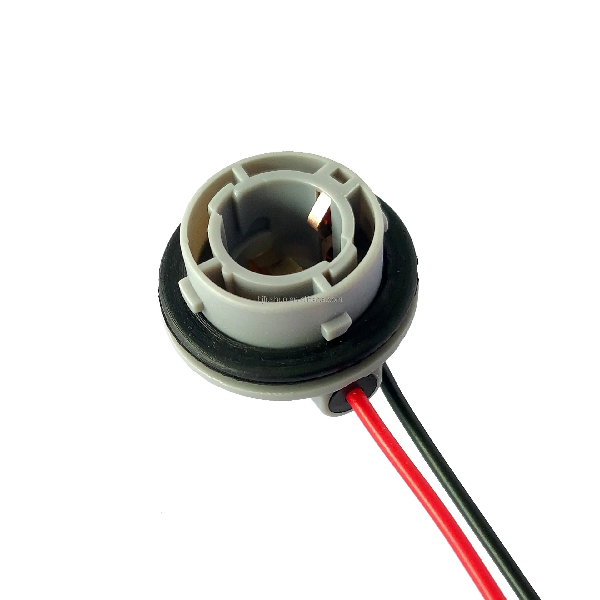Soquete adaptador para lâmpada de carro 1157 BA15D, suporte de lâmpada com garra única, base de soquete de luz de freio e sinal com fio
