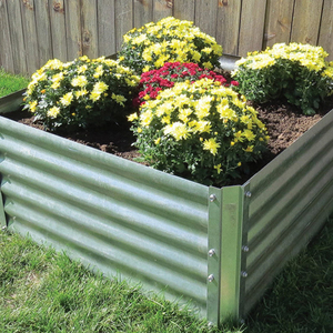 4x2x1ft ondulato in acciaio zincato da giardino esterno a forma di onda fiore bordatura - Product Image 6