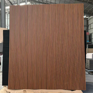 Offre spéciale Panneau mural en bois à lattes acoustiques en noyer contemporain Panneau de bois décoratif intérieur moderne pour hôtel Échantillon gratuit - Product Image 4