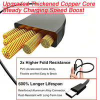 Stopkontak Rumah 20W dengan Kabel USB Tipe-C dan Lightning, Soket Dinding Listrik dengan USB A+C untuk PC, Panel Kaca