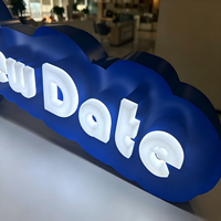 Lettres 3D personnalisées en acier inoxydable rétroéclairées par LED pour parc, centre commercial, aire de jeux – Lettres publicitaires décoratives lumineuses et colorées