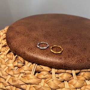 Dylam NEW DESIGN Jewelry Manufacturer S925 <b>Silver</b> Rhodium 22k Gold Plated 5A Zirconia Bamboo Joint <b>Eternity</b> Band Daily <b>Rings</b> - Product Image 5