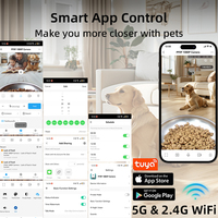 Distribuidor de comida para mascotas OEM 5L automático para gatos con cámara Grabación de voz Dispensador automático de croquetas Alimentador inteligente para mascotas con aplicación