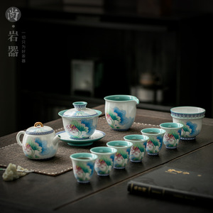 Taza de té de flor de loto, juego de té de porcelana Kung Fu, taza individual para té de la tarde, fabricada en el condado de Dehua - Product Image 3