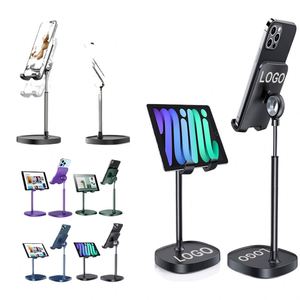 Promotional Custom Business Gift Aluminum Mobile Phone <b>Holder</b> Adjustable Desktop <b>Tablet</b> Stand with Logo - Product Image 1