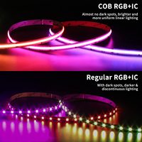 Bande LED numérique COB Dream Color WS2811 12V 24V 420 LED RGBIC, bande LED COB adressable par pixels SPI