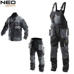 100% Cotton Work Uniforms Workshop Cargo Suit Set Work Jacket Men for Welding and Work Pants Construction Multi Pockets