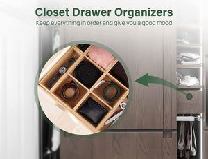 Multi-functional Kitchen <b>Drawer</b> Organizer Bamboo <b>Drawer</b> Organizer Set for Silverware Flatware Kitchen Utensils and Office - Product Image 3