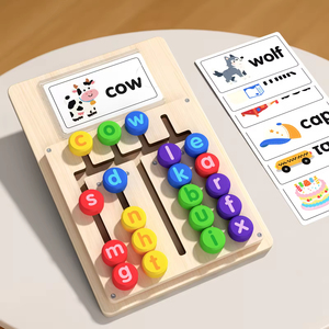 เกมเขาวงกตไม้ฝึกสะกดคำ อุปกรณ์การเรียนการ<span class=keywords><strong>สอน</strong></span><span class=keywords><strong>ภาษา</strong></span>อังกฤษ ของเล่นเสริมพัฒนาการ ตัวอักษร<span class=keywords><strong>ภาษา</strong></span>อังกฤษแบบโต้ตอบ ตารางตัวอักษร - Product Image 6