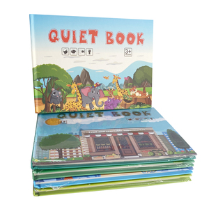 Couverture rigide bébé autocollant <span class=keywords><strong>livre</strong></span> puzzle jouets enfant éducation précoce véhicule <span class=keywords><strong>jungle</strong></span> jeux <span class=keywords><strong>livre</strong></span> calme - Product Image 5