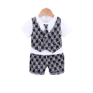 Costumes en polyester pour petits garçons, couleur rose estivale, dernier design, style punjabi, avec motif de lapin et de fleurs - Product Image 3