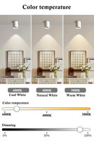 Plafonnier encastré moderne sans grille, en aluminium, IP65, 3000k 4000k 6000k, ETL FCC, dimmable, 20W, pour intérieur