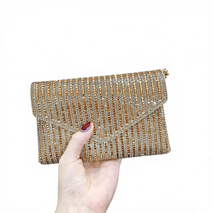New Cross-border Fashion PU Mobile Phone Bag Full Chain Hand-held Small <b>Square</b> Cover Dinner Bag Polyester Daily Tanjing - Product Image 1