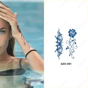 Semi Permanent Tattoo GZX Small Fresh Tattoo Stickers Hand Long-lasting Temporary Waterproof Arm Tattoos for Adult