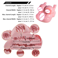 GEEBA Dual-Entry Weicher Silikon-Masturbator für Männer, Flauschige Anime-Taschenmuschi, Männlicher Stroker, Erotikspielzeug für Erwachsene, Realistisch Strukturiert