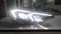 Phares LED à boîtier noir de style dernier cri pour BMW F30 F35 LCI 2013-2018 Plug and Play nouvelle condition 12V tension