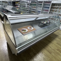 Congélateur commercial d'affichage de viande de poisson de saucisse de poulet de supermarché