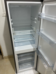Réfrigérateur moderne à trois portes en acier inoxydable de 206 litres, congélateur supérieur, idéal pour la maison, l'extérieur et l'hôtellerie – Meilleure vente - Product Image 2