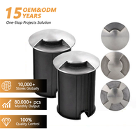 Lampe LED Souterraine Étanche IP65 pour Jardin Extérieur, Encastrable 1/2/4 Côtés, Éclairage de Sol Enterré pour Cour, Allée, Aménagement Paysager, Terrasse