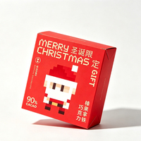Weihnachtliche Umweltfreundliche Einweg-Geschenkbox-Sets mit Buntem Weihnachtsmann-Kranz-Muster in Vierfarbdruck für Süßigkeiten und Schokolade