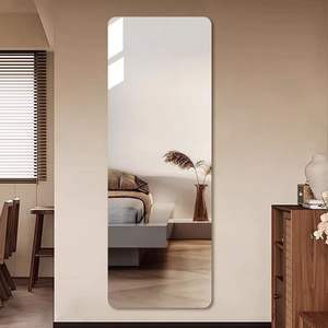 אריחי מראה אקרילי דבק עצמי קיר קליל מדבקות קיר קל לקישוט הבית - Product Image 5