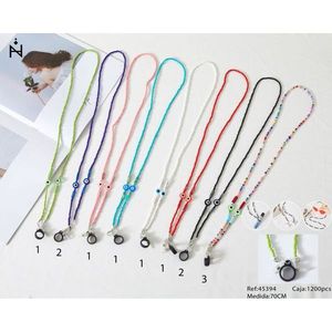 Cadena de cuentas con diseño de ojo tres en uno de 70 cm para gafas y teléfono, cadena corporal multicolor de moda - Product Image 1